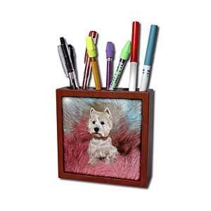  Dogs West Highland Terrier   Westie   Tile Pen Holders 5 