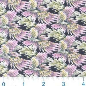  45 Wide Garden Delight Wings Green/Pink Fabric By The 
