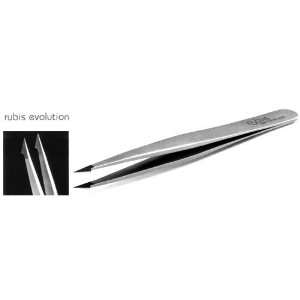  Rubis Combination Slant/Point Tweezers Stainless Steel 