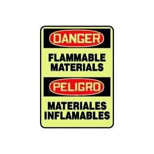  CHEMICAL HAZARDS FLAMMABLE MATERIALS (BILINGUAL) 14 x 10 