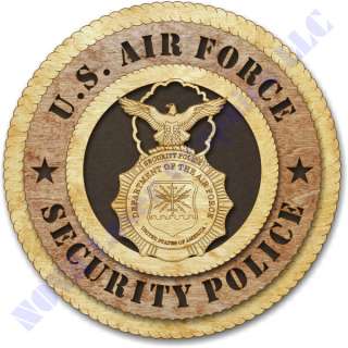 Air force Security Police Birch Wall Plaque  
