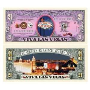    Viva Las Vegas 21 Novelty Dollar Bills Case Pack 100 Toys & Games