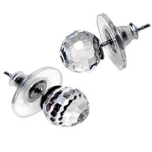 Earrings crystal golf ball 