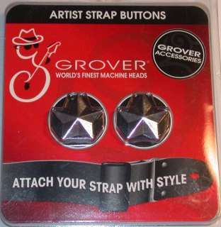 Grover Star Guitar Strap Button, Chrome, 630C NEW  