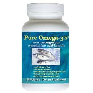 Natural Fish Oil Concentrate with Omega 3 and Omega 6 Fatty Acids. 60 