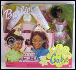 Birthday Celebration Cake African American Barbie NEW 074299229039 