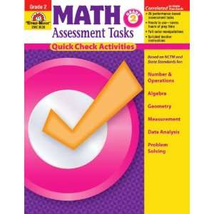  Evan Moor Math Assessment Tasks Quick Check Activities 