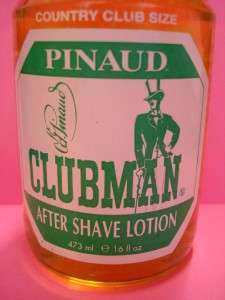 NEW PINAUD CLUBMAN 16 fl. oz. AFTER SHAVE LOTION  