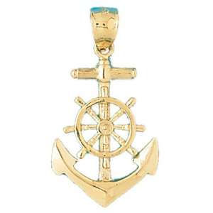   CleverEves 14K Gold Pendant Anchor 3.4   Gram(s) CleverEve Jewelry