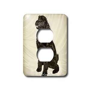  Milas Art Dogs   Black Dog   Light Switch Covers   2 plug 