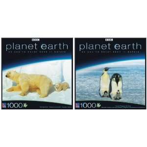  SURE LOX Planet Earth 1000 Piece Puzzle Polar Combo, 2 