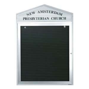 United Visual Products Cathedral Outdoor Letterboard w/ Header (47 W 