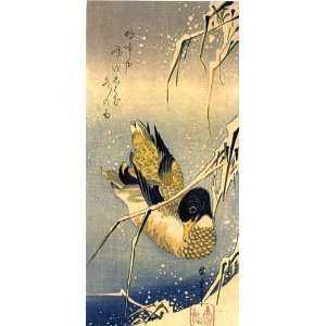   Ando Hiroshige   32 x 68 inches   Wild Duck in Snow