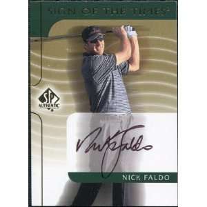   Sign of the Times #NF Nick Faldo Autograph Sports Collectibles