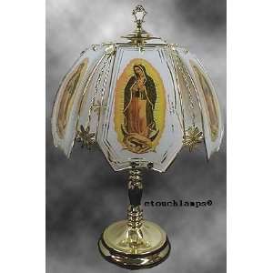  Touch Lamp~Polished Brass Base~ Virgin of Guadalupe