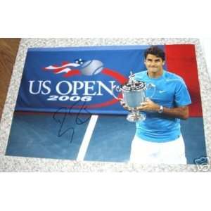  Signed Federer Picture   trophy 12x18   Autographed Tennis 