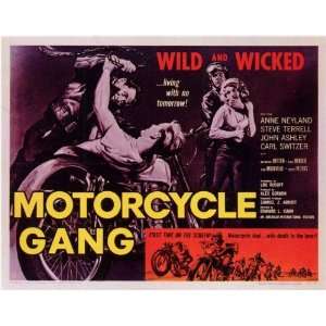 Motorcycle Gang   Movie Poster   11 x 17