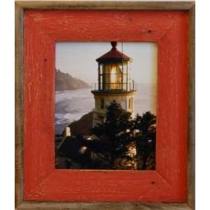   Picture Frame   Lighthouse Red Distressed Wood Frame 