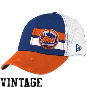  New Era New York Mets White Double Stripe Vintage Flex Hat 