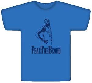 Fear The Beard OKC Thunder James Harden Blue T Shirt  