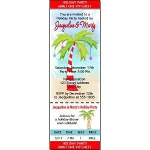  Palm Tree Holiday Party Ticket Invitation Health 