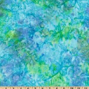  43 Wide Batik Cool Swirls Green Fabric By The Yard Arts 