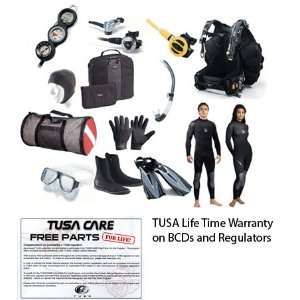  Tusa Warm Water Dive Adventure Package With Wetsuit,Bag 