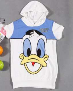 Japan big sale vivi lovely donald duck hoodie white top  