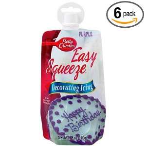 Cake Mate Easy Squeeze, Purple, 6 Ounce Pouch (Pack of 6)  