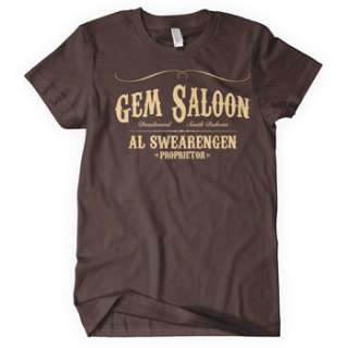 GEM SALOON T shirt deadwood swearingen western NEW  