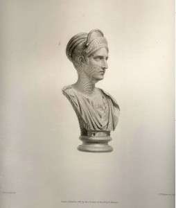 British Museum Sculptures   1835   HEAD OF SABINA Steel Engraved by 