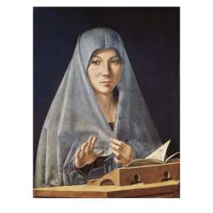  Virgin Annunciate Giclee Poster Print by Antonello da 