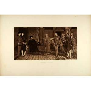  1887 Photogravure Hamlet Act III Scene II Shakespeare Tragedy 
