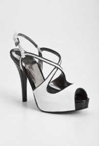   SANDALIAS PECADORAS DE LA PLATAFORMA DE CUERO BLANCO GUESS ALAND