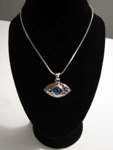 Mob Wives Drita Inspired Stainless Steel Evil Eye Pendant Necklace 