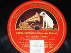VIOLIN 78 rpm RECORD Gramofono JACQUES THIBAUD Danza Es
