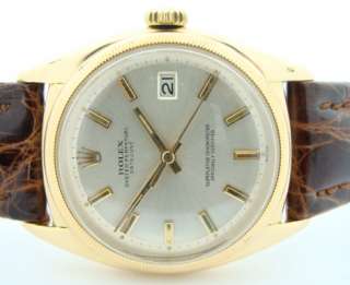 Rare Rolex 6105 Big Bubbleback 18k Gold Oyster Perpetual Watch  