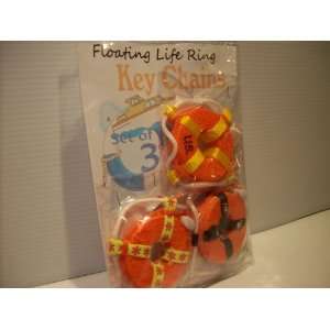  Floating Life Ring Key Chains Set of 3 