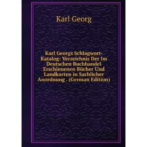  Karl Georgs Schlagwort Katalog Verzeichnis Der Im 