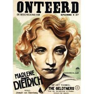 11 x 17 Inches   28cm x 44cm) (1931) Dutch Style A  (Marlene Dietrich 