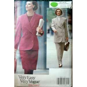   10 12 VERY EASY VERY VOGUE CAREER PATTERN 8143 Arts, Crafts & Sewing