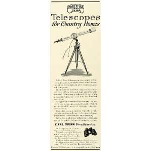  1922 Ad Carl Zeiss Antique Prism Binoculars Telescope 