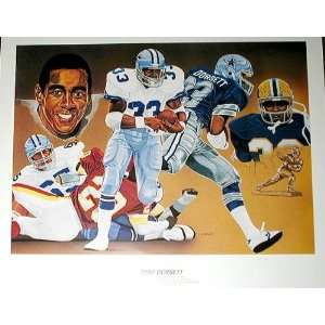   autographed Cowboys 18x25 lithograph by Vernon Wells, ltd. edit. 750