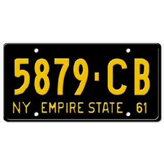   YORK STATE PLATE  EMBOSSED WITH YOUR CUSTOM NUMBER