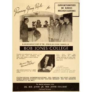  1946 Ad Bob Jones College Radio Broadcasting Tennessee 