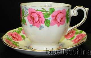 Queen Anne Teacup and Saucer Lady Alexander Rose Pretty Perfect Pink 