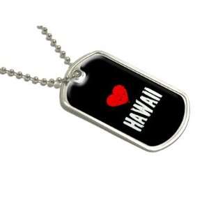  Hawaii Love   Military Dog Tag Luggage Keychain 