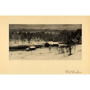  1908 Print Valley Victor Westerholm Landscapes Winter 