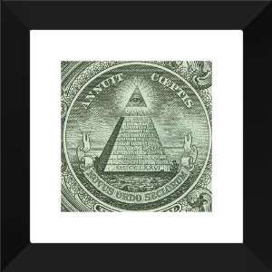  All Seeing Eye on Dollar Bill 15x15 Framed Photo Print 