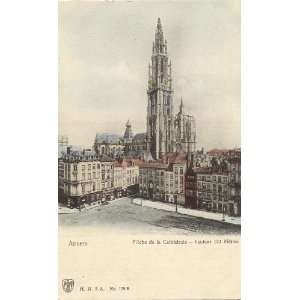   Vintage Postcard Cathedral Spire   Antwerp Belgium 